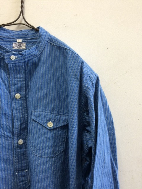 1930~40's Deadstock French Grandfather Shirt with Pocket(1930~40