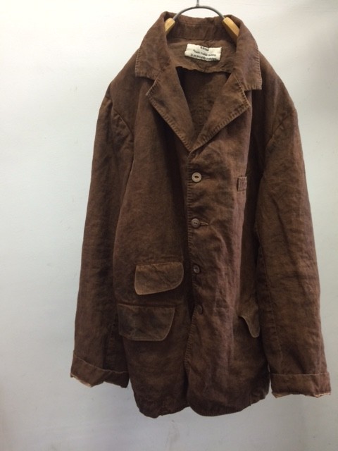 kaval shop coat kakishibu dyed M- kaval shop coat kakishibu dyed M-