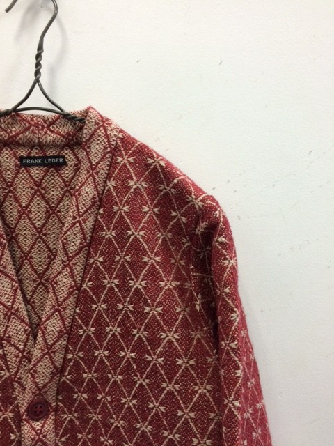 FRANK LEDER/Pattern Wool Linen Cardigan(フランクリーダーのウール