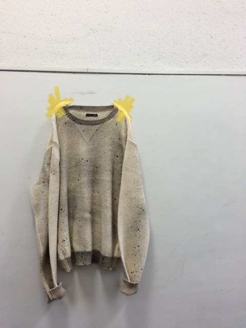 FRANK LEDER/Hand Knitted Inked Cotton Pullover