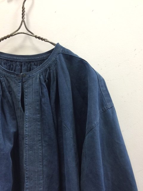 国産好評indigo linen smock インディゴリネンスモック トップス