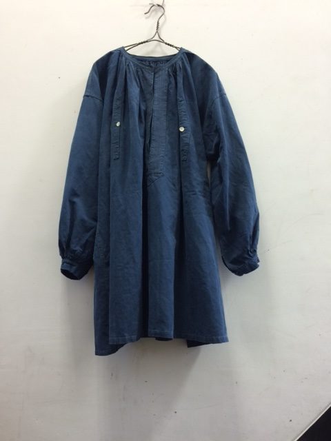 フランス ビンテージ indigo linen smock インディゴ リネン smcint.com