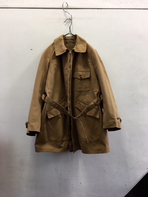 1930's Deadstock French Beige Canvas Zip Hunting Jacket(1930年頃