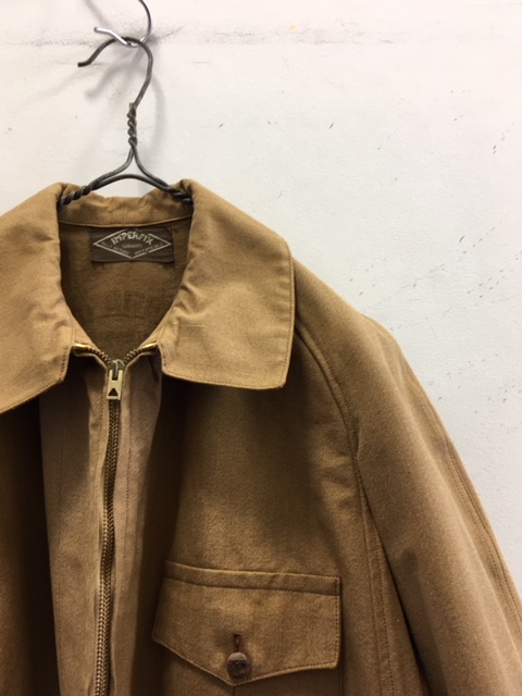 1930's Deadstock French Beige Canvas Zip Hunting Jacket(1930年頃