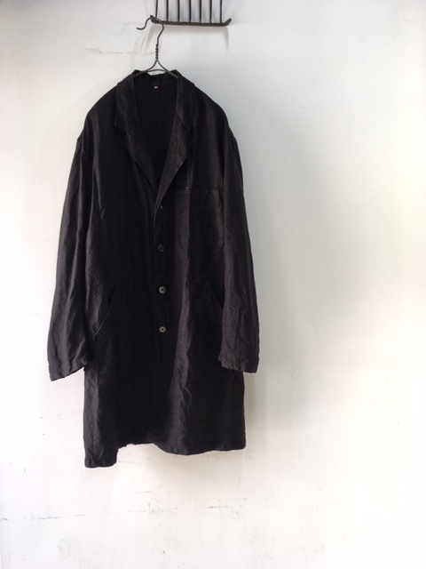 1940~50's Vintage French Black Linen Coat (1940〜50年代頃 フランス ...