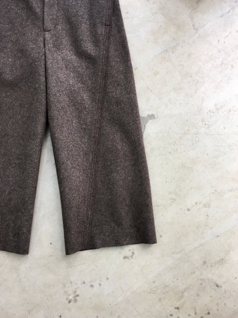 OMAR AFRIDI/Felt Twisted Trousers(オマールのウールパンツ) |  東東京、東日本橋、馬喰町エリアのセレクトショップ｜BROWNu0026SEEDLING