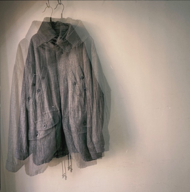 kaval / foodie blouson with liner “wool linen grey