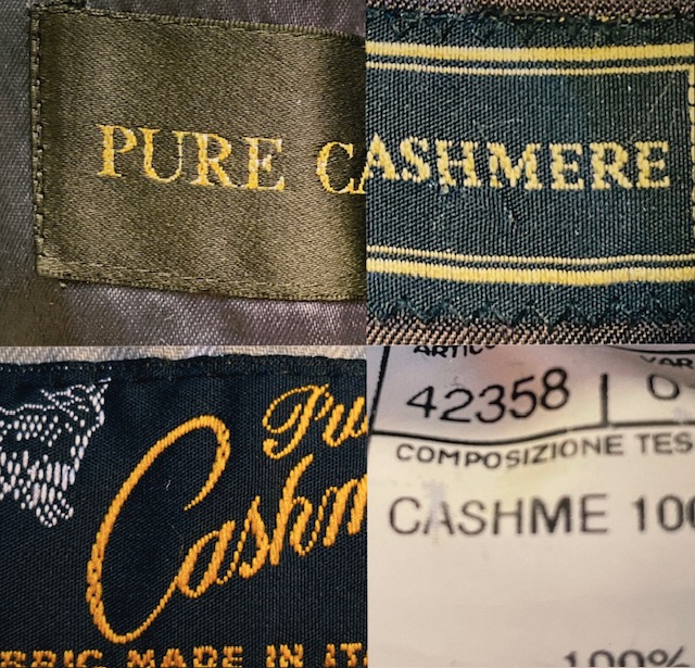 【ニルヴァーナ/カートコバーン風】（一点物）カシミヤ100%「激レア」ビンテージ 貴重VINTAGEカシミヤ100% 90s ダイヤ柄 ビンテージレトロニット 犬