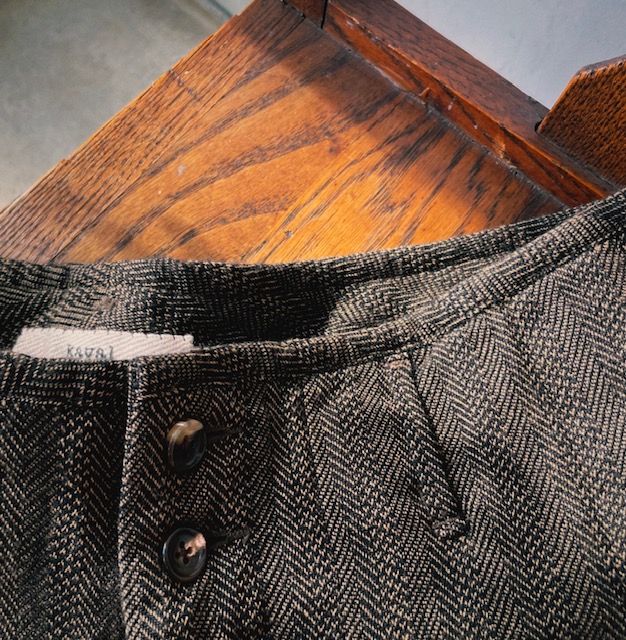 kaval / phoenix pants 'wool dobby herringbone'(カヴァルの